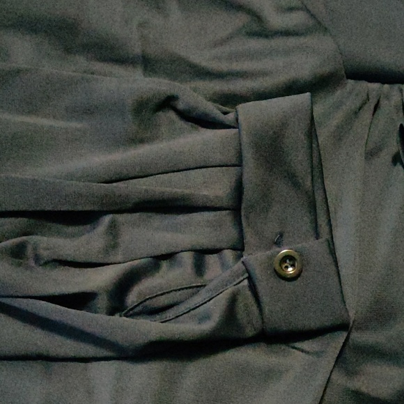 Women's Long Blouson Sleeve Dress. - Picture 3 of 5